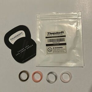 Thunderfit Stackable Silicone Rings - Set of 4 - Variety of Colors!